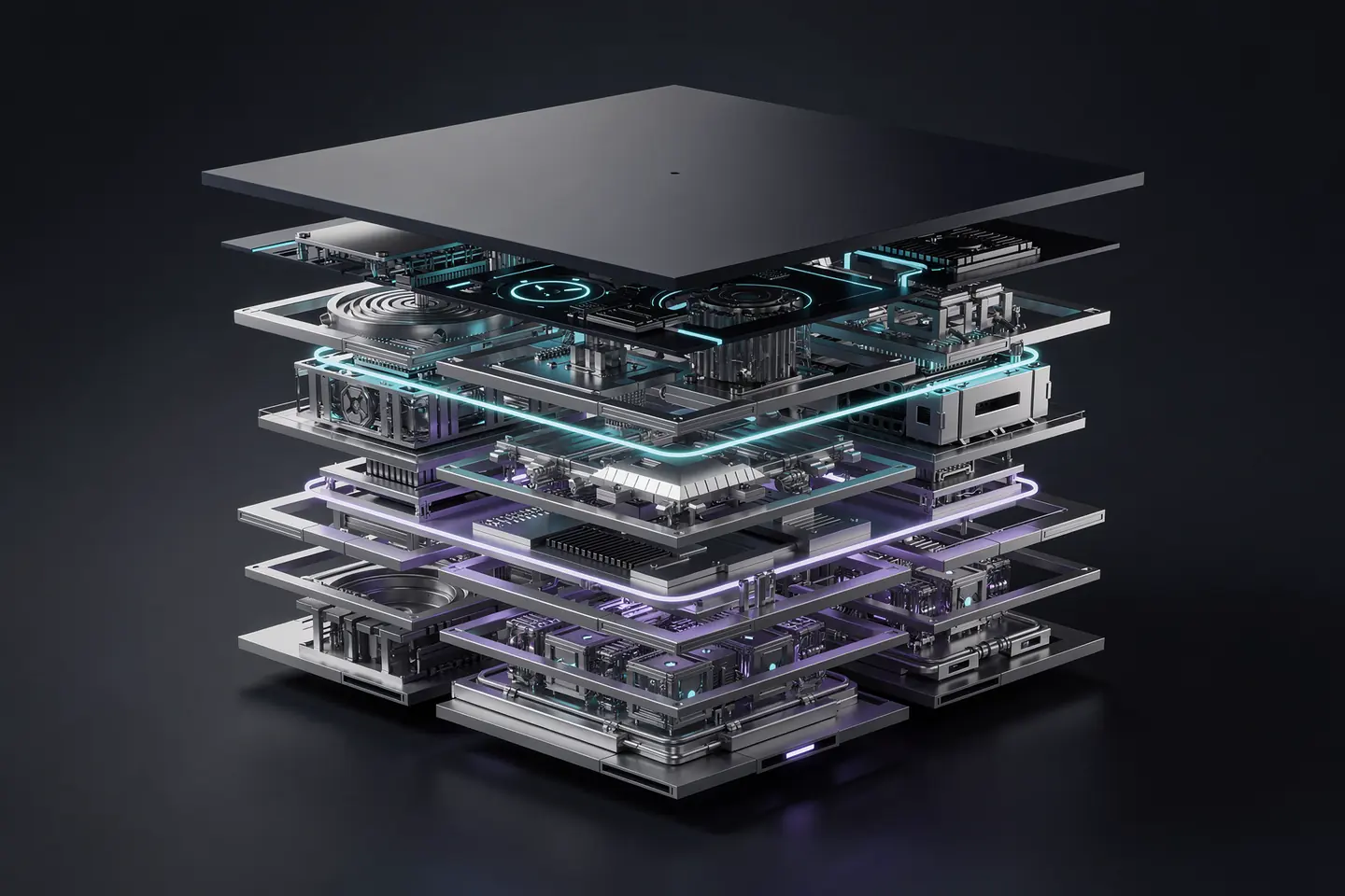 Abstract representation of the technical layers beneath a rendered page
